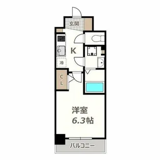 アドバンス天王寺南パキラ【703号室】の間取り