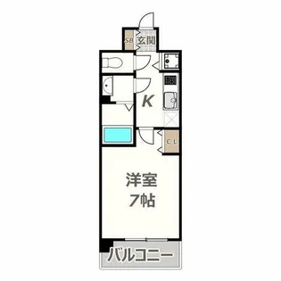 トヨトミステイプレミアム阿倍野天王寺【1305号室】の間取り