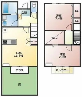 セントラル前芝【108号室】の間取り