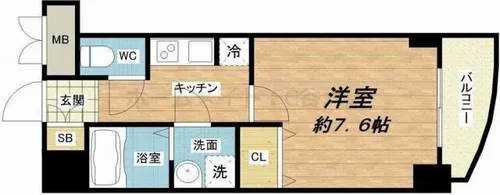 S-RESIDENCE Hommachi Marks【8階】の間取り