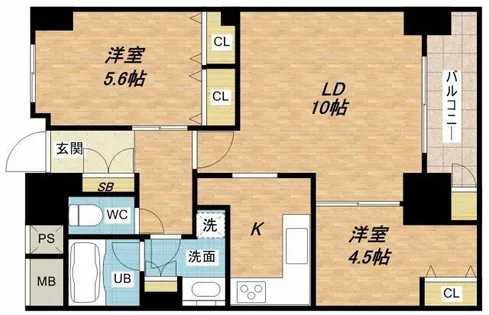 アーデンタワー北堀江【12階】の間取り
