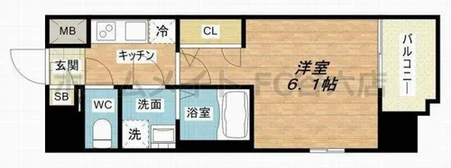 エスリード天王寺町北【5階】の間取り