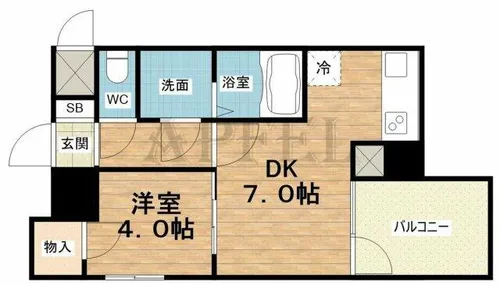 S-RESIDENCE堺筋本町Uno【2階】の間取り