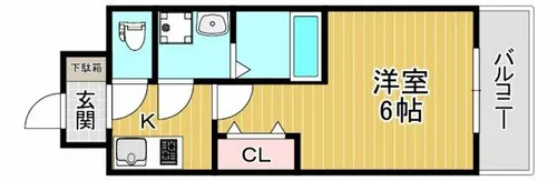 エスリードレジデンス大阪ザ・クラス【12階】の間取り