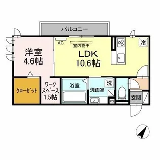 ビラ賀殿【2階】の間取り