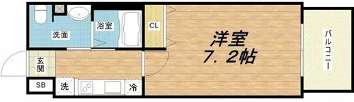 アドバンス大阪城東ブロード【4階】の間取り