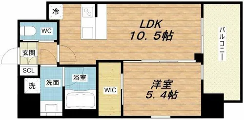 プレジオ難波【12階】の間取り