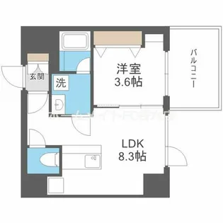 ブエナビスタ難波サウスタワー【12階】の間取り