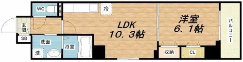 メゾン大淀【5階】の間取り