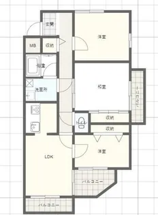 ラフェスタ大塩【4階】の間取り