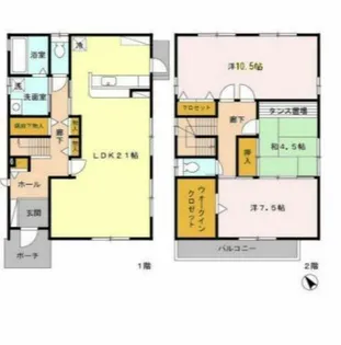 愛知県岡崎市上地1丁目【一戸建】の間取り