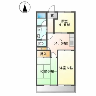 タカネハイツ【1階】の間取り