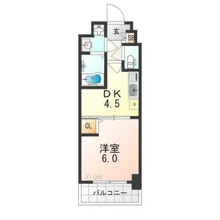 アクアプレイス京都三条朱雀【3階】の間取り