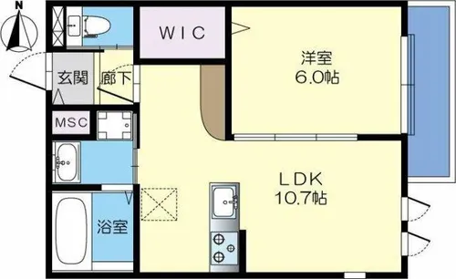 ハイム ミニョン西中条【3階】の間取り