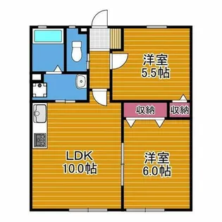 エスポワールⅡ B【1階】の間取り