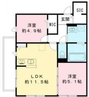 ユアメゾン 富松【3階】の間取り