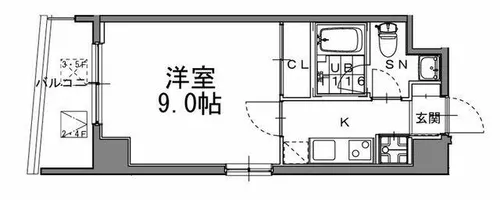 アルビオン【6階】の間取り
