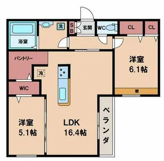 スペチアーレ今川【3階】の間取り