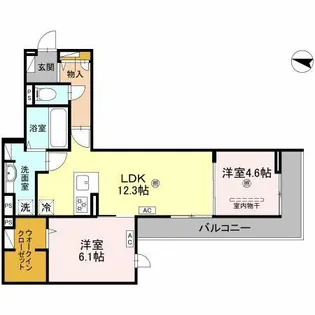ナティ サウス【2階】の間取り
