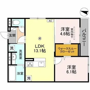 ナティ サウス【2階】の間取り