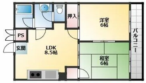マンション和泉第三【3階】の間取り