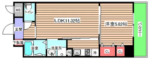 スペチアーレ【10階】の間取り