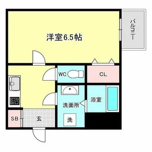 RaysProduct西住之江adamU【4階】の間取り
