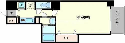 アドバンス心斎橋グランガーデン【4階】の間取り