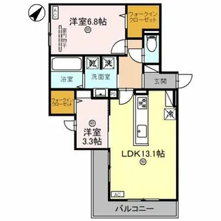 クラシスト清和園町【2階】の間取り