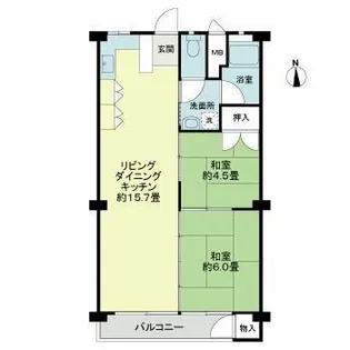 新森小路コーポ【9階】の間取り