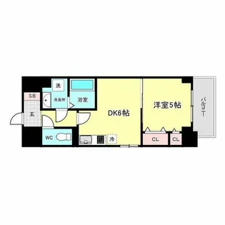 リアライズ鶴橋東Ⅱ【8階】の間取り