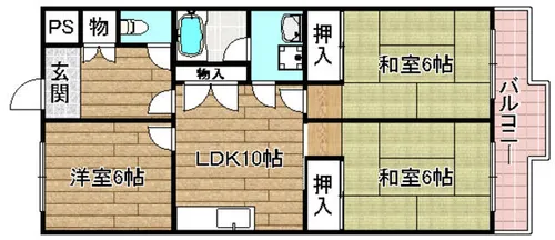 光栄ハイツ山手【405号室】の間取り