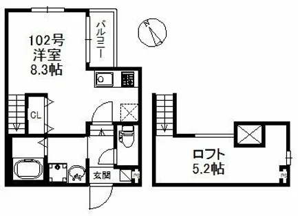 ポラリス箱崎駅東【1階】の間取り