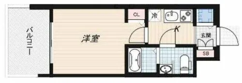 LUMINOUS桜川【8階】の間取り