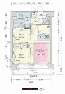 プレサンスTHE KYOTO 華苑【4階】の間取り