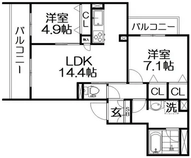 シャーメゾン スターセント【3階】の間取り