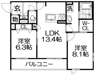 シャーメゾン スターセント【3階】の間取り