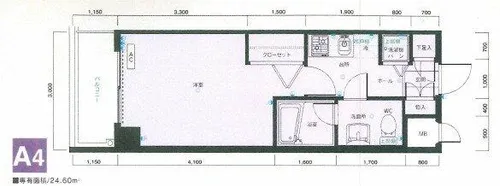 ピュアドームスタジオーネ平尾【2階】の間取り