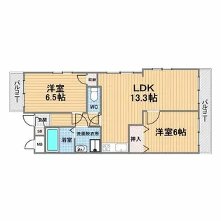 io甲子園1番館【2階】の間取り
