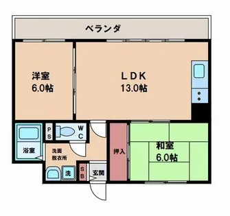 グランドール南栄【5階】の間取り