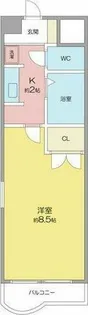 エトワール阿由知B棟【3階】の間取り