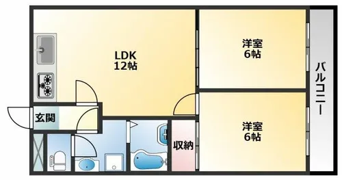 寿緑ヶ丘マンション【3階】の間取り