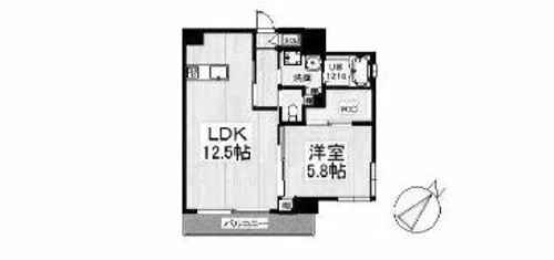 ウイングス戸畑【9階】の間取り