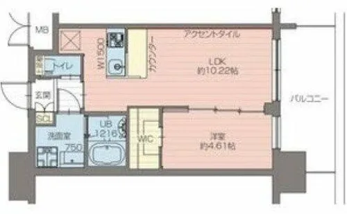 プレジオ阿波座【4階】の間取り