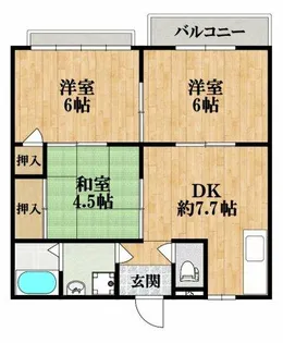 フェリスマンションⅠ【2階】の間取り