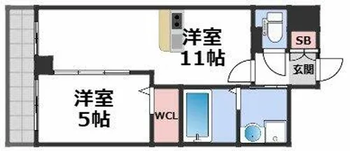 VITA荒本【2階】の間取り