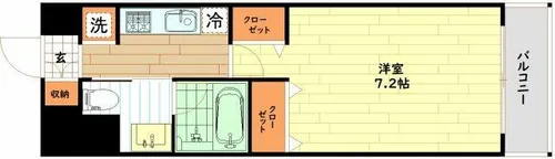セレッソコートリバーサイドOSAKA【7階】の間取り