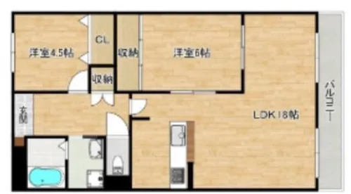 サンパレス【4階】の間取り