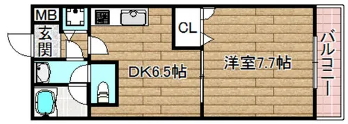 ベル・プレアリー高槻Ⅰ番館【2階】の間取り