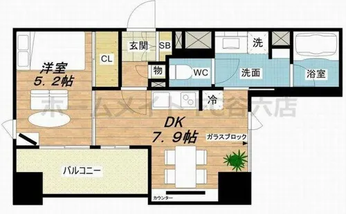 キャトル・ヴァレ【12階】の間取り